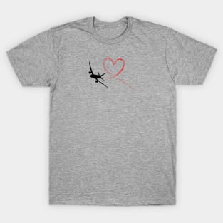 Jet Contrail Heart T-Shirt